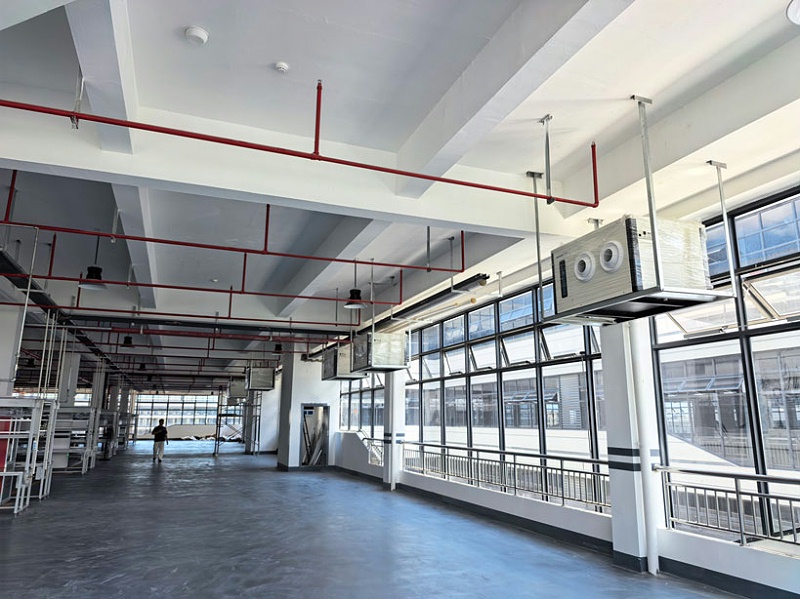 電動工具生產車間制冷降溫，安裝蒸發冷省電空調 - 臥式射流機型